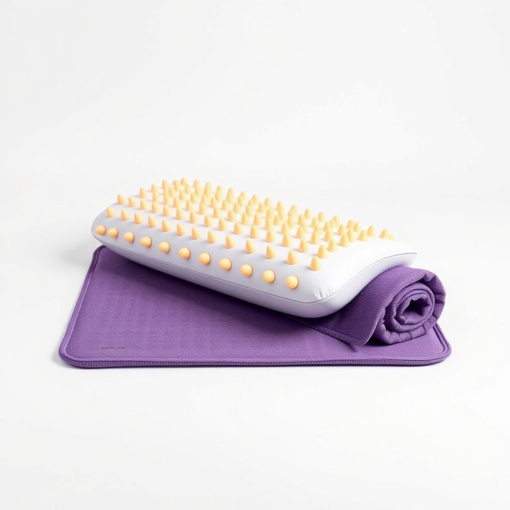 Acupressure mat and pillow set studio shot