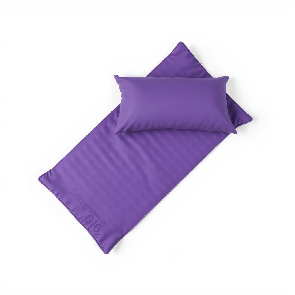 Acupressure mat and pillow set flat lay