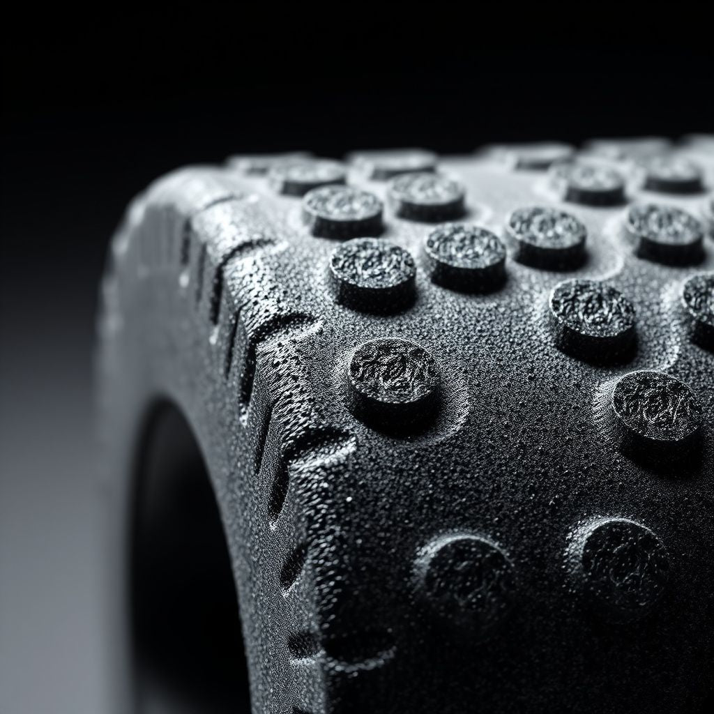 Close-up of foam roller textured surface